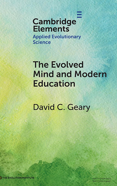 Book cover of The Evolved Mind and Modern Education by David Geary