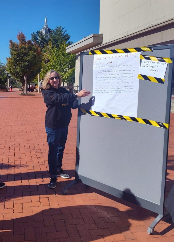 CWP Director Amy Lannin shows collaborative story at National Day on Writing.