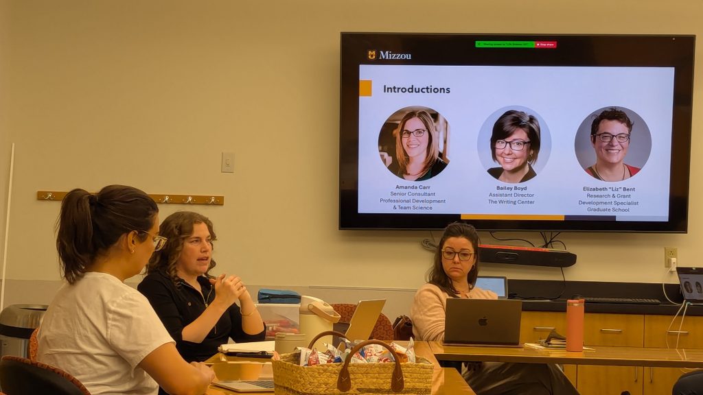 Amanda Carr and Bailey Boyd facilitated the group discussion.