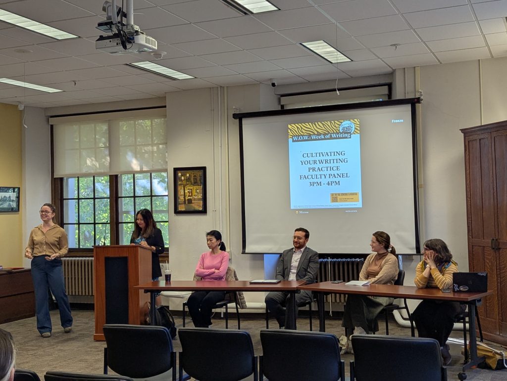 Bailey Boyd introduces the writing panel
