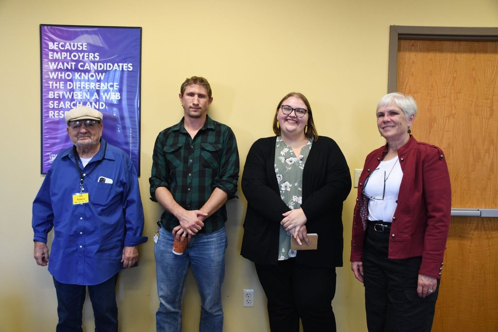 Members of the Missouri Writer Guild talked about their writing community. From left: Joe Polacco, Sam Daugherty, Bethany Spitzmiller and Eilene Ording.